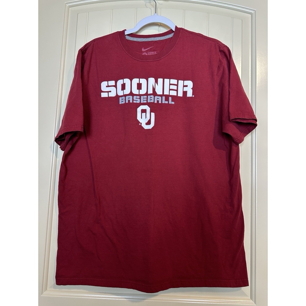 Nike Oklahoma Sooners OU Baseball Short Sleeve Tee T-Shirt Sz XL